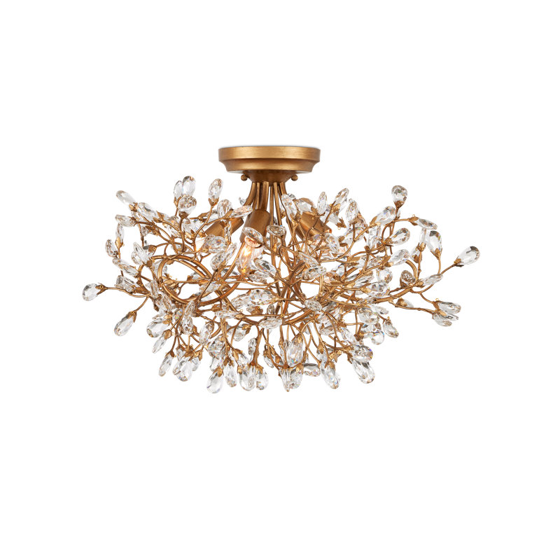 Crystal Bud 5 - Light Semi Flush Mount