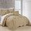 4 Piece Damask Oversized Embroidery Bedspread Set