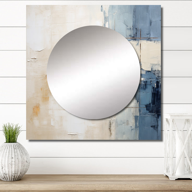 Lekita - Miroir carré paysage d'hiver pour décoration murale, 36 po x 36 po