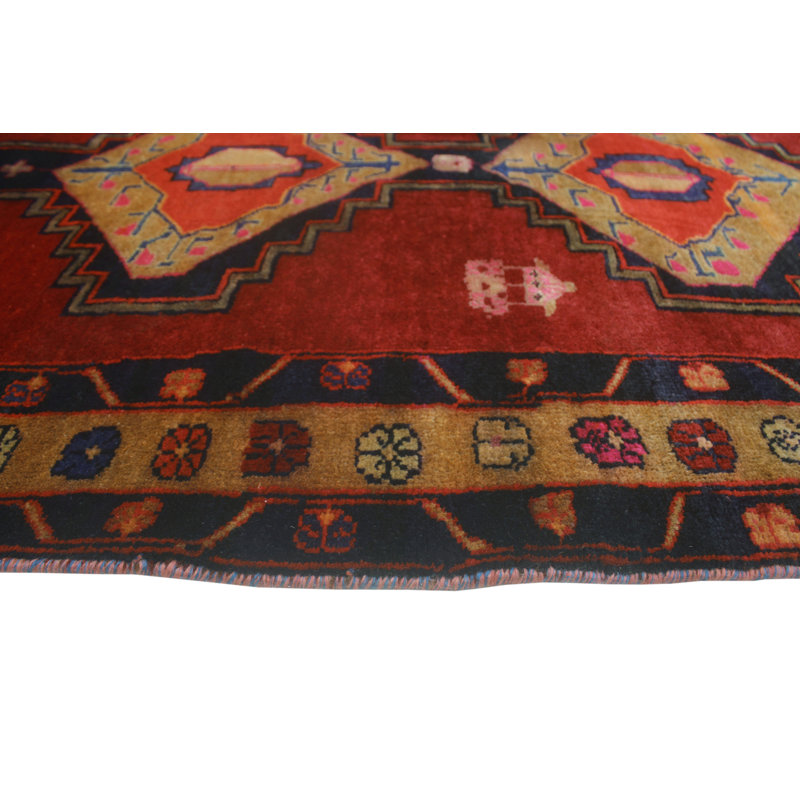 One-of-a-Kind 3'8" X 9' New Age Runner Wool Area Rug in
