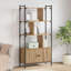 Bookcase with Doors Book Shelf Storage Shelf Organiser Engineered Wood-1702691350
