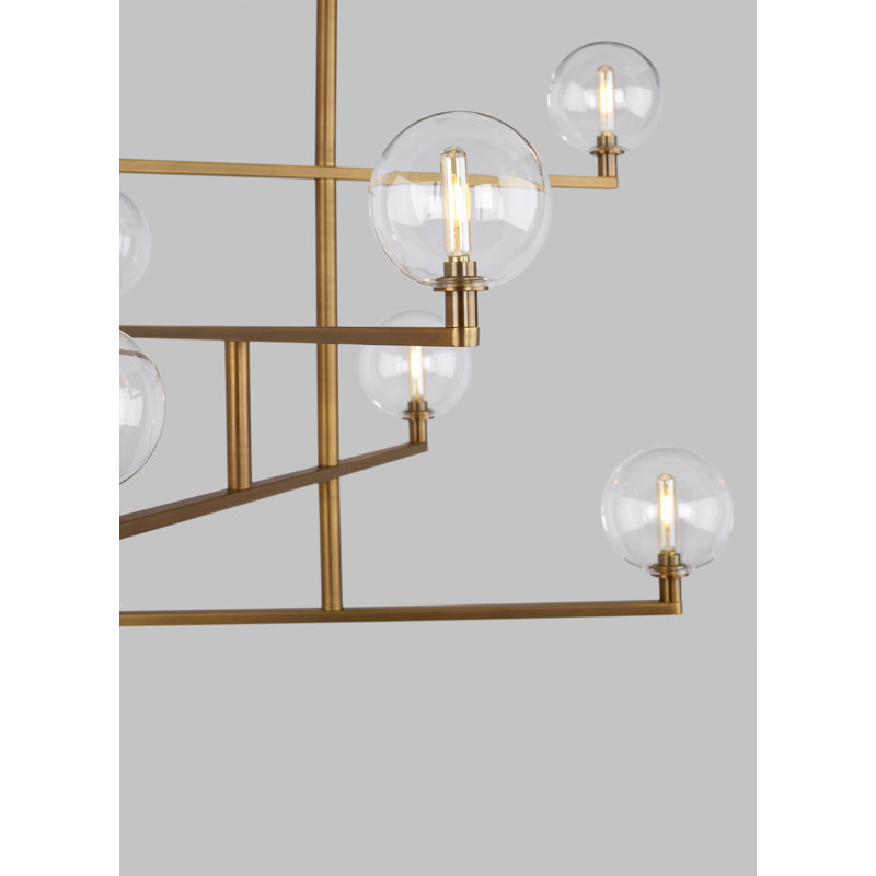 Gambit 8 - Light Chandelier, Yes, Aged Brass