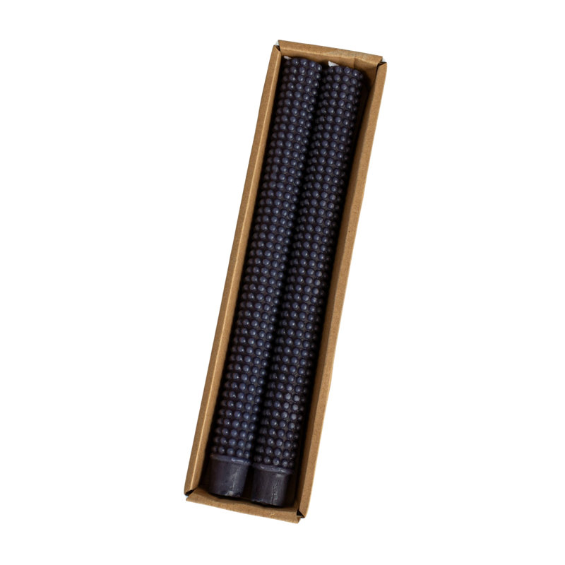 Bougies Hobaper Taper in Box, bleu marine, Navy