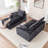 103" Boneless Compressed Sectional Couch No Assembly Required With Pillows-2140480479-2140480476