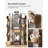 Tree-Shaped Bookshelf – 13-Shelf Rustic Brown Storage Bookcase