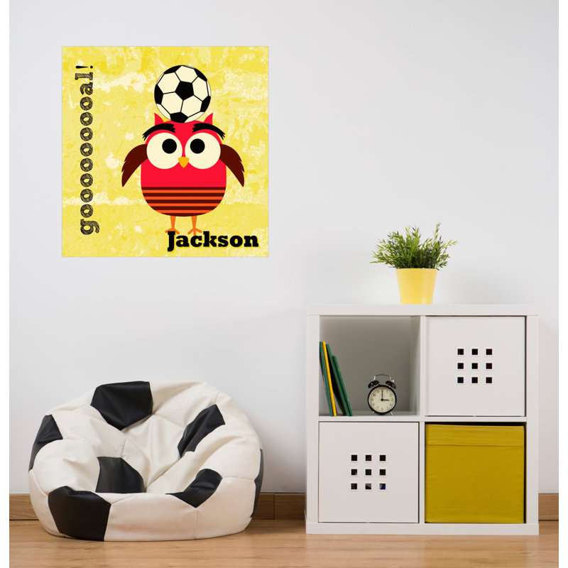 Décalcomanie murale personnalisée dancer hibou, H 24 po x l 24 po, Oui