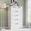 Commode H 47,2 po à 6 tiroirs, commode de rangement pour chambre à coucher
