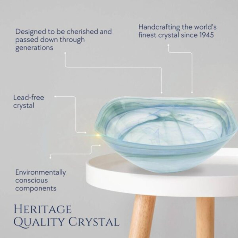 ALABASTER GLASS CENTERPIECE DECORATIVE BOWL