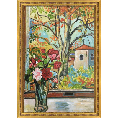 " Bouquet Of Flowers In Front Of A Window In Saint-Bernard " by Suzanne Valadon