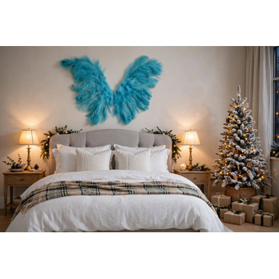Large Ostrich Feather Wings - Light Turquoise