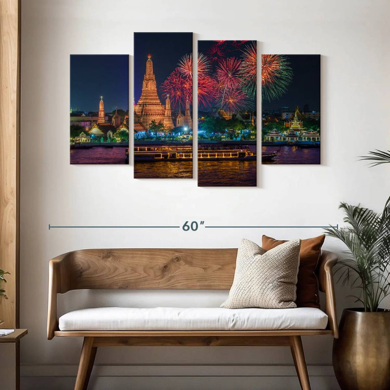 Nicci Bangkok New Year Fireworks, 32" H x 52" W