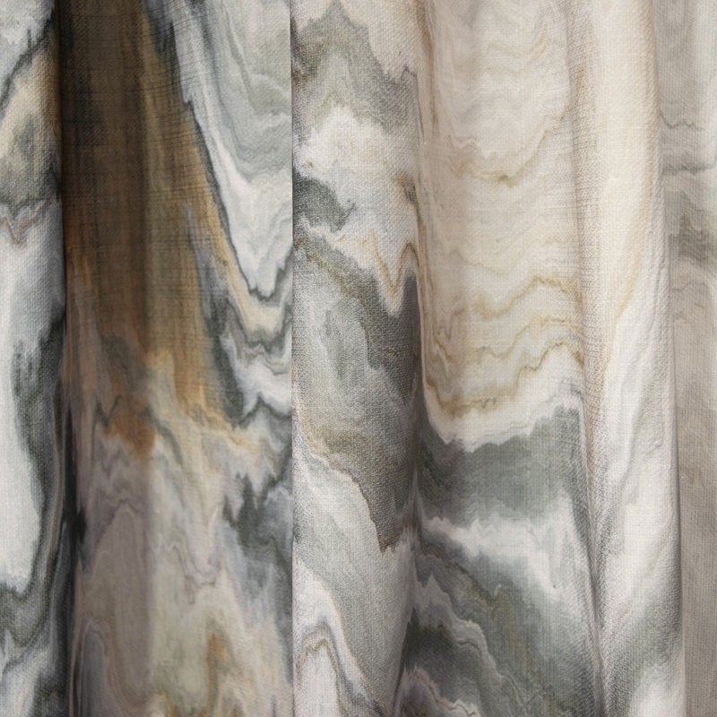 Onyx detail Composition - Mid-Century Velvet Curtain - Room darkening - 1 panel, 52"W x 95"L