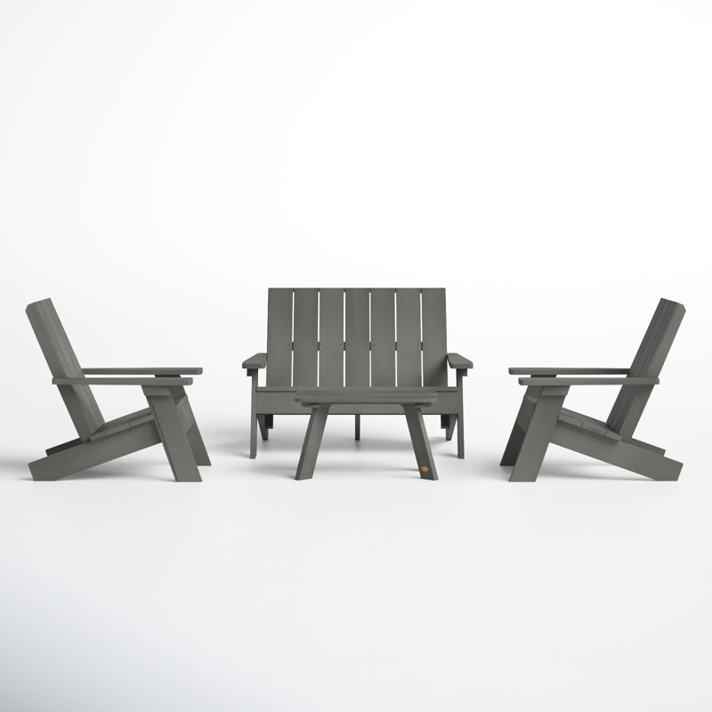 Byrnes 4 - Person Patio Conversation Set, Coastal Teak