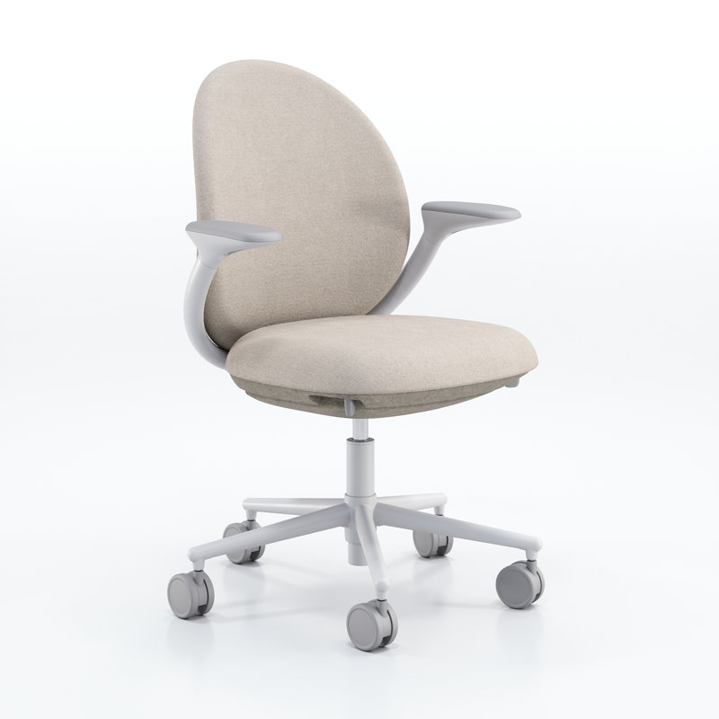 Chaise de travail en jade KFI Studios, Sable / pierre, Blanc