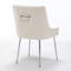 Chaise d'appoint rembourrée en velours Farr avec pieds argentés Farr-441903408