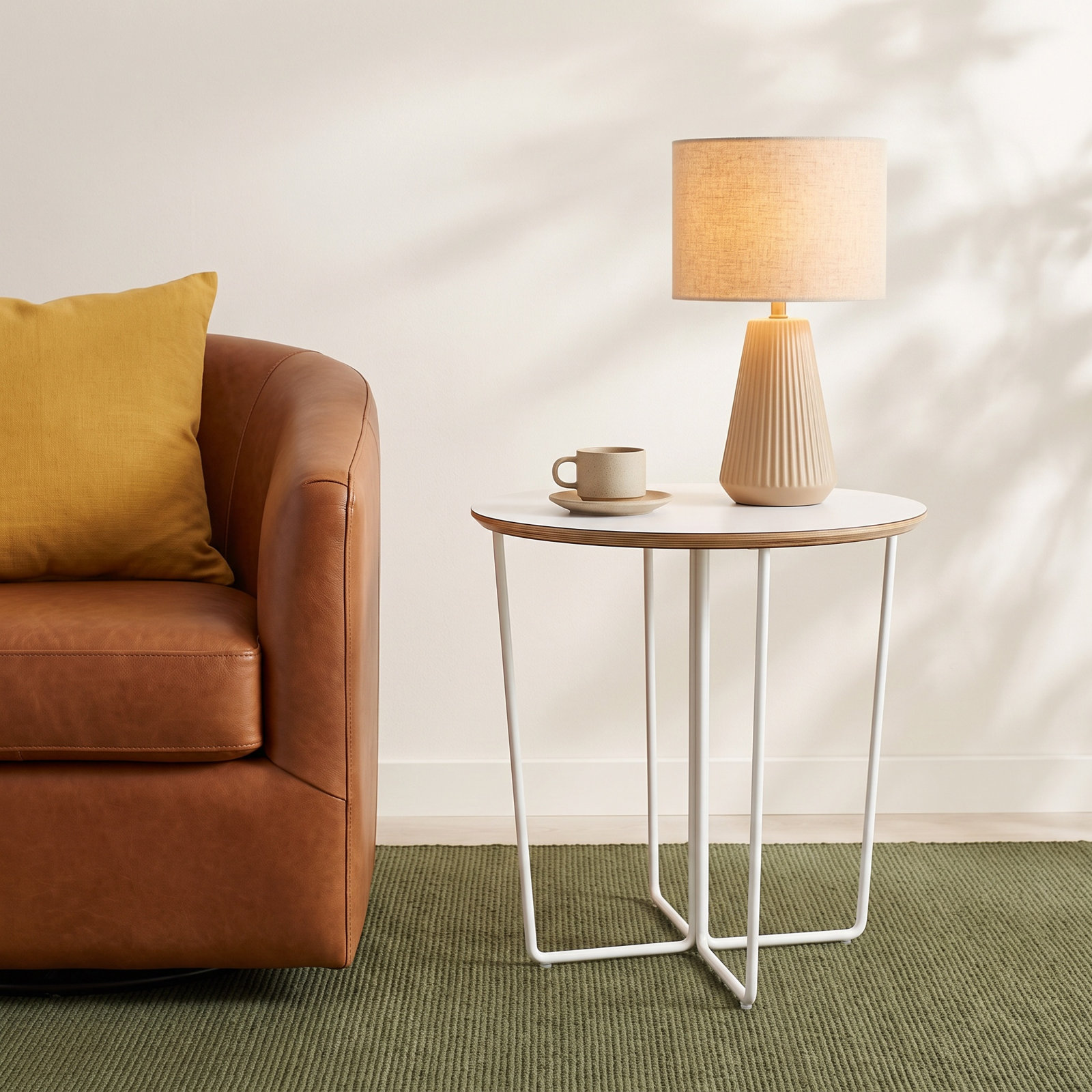 Array End Table, White