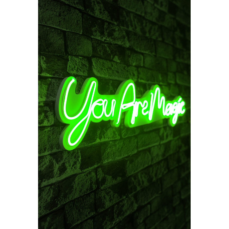 Flexible Neon LED Lighting Strips, Waterproof IP67, Green, 14.2 x 27.2 x 0.8 inches | PVC Foam Template, 12V 4A Adapter, 8W-10W/meter | Perfect for Home Decor, Parties, and Creative Projects