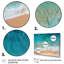 Vue aérienne de la plage bleue «Blue Tranquility» - art mural plage-360371122-360371127