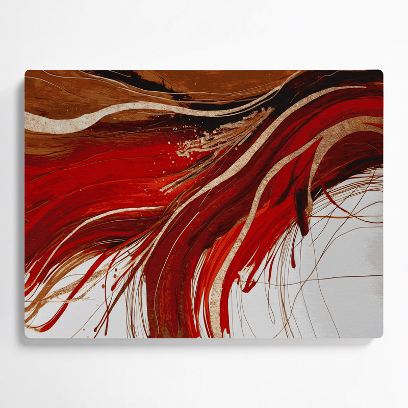 «Lyrical Abstraction 1», art mural en métal brun, H 20 po x l 20 po