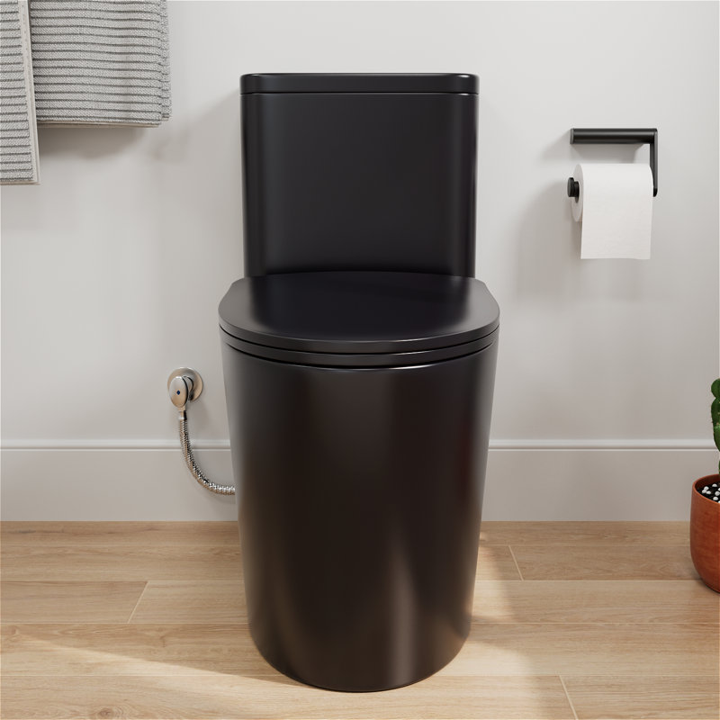 1.1/1.28 GPF Dual-Flush Elongated One-Piece Toilet, Water Sense Certified, Comfort Chair Height with Antimicrobial Glazed Surface (Seat Included)