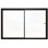 Porte de patio coulissante 120 po x 80 po avec quincaillerie noire et verre transparent