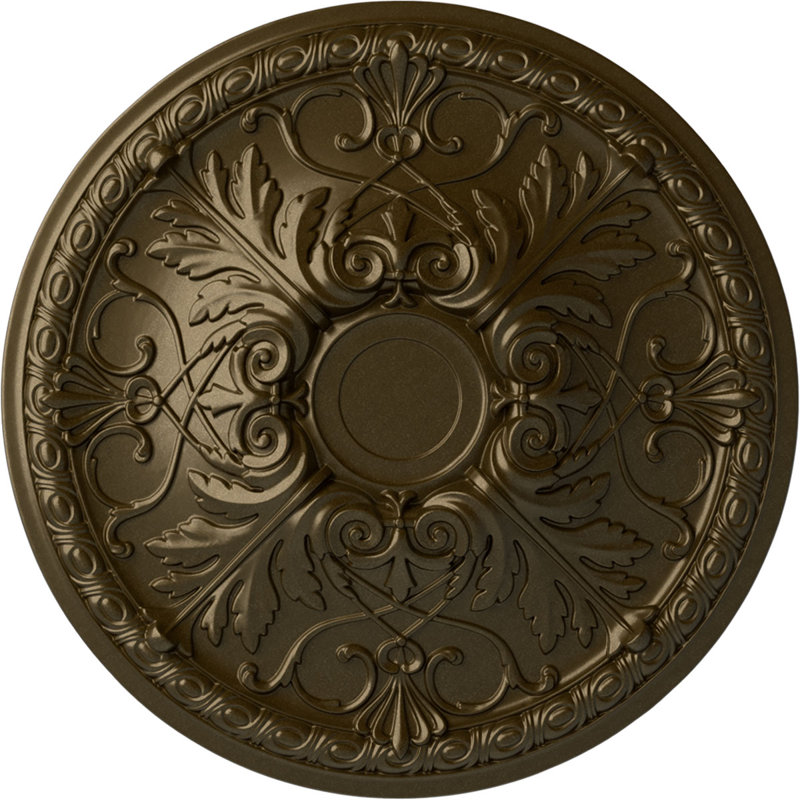 Médaillon de plafond Endurathane Tristan, DO 26 po x P 3 po (convient aux auvents jusqu'à 5 1/2 po), Laiton