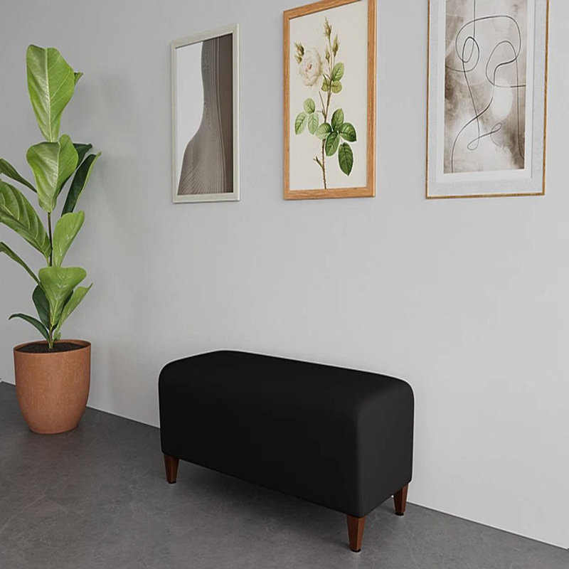 Banc de réception Siena, Noyer, Noir Patriot Plus - Vinyle lavable au chiffon