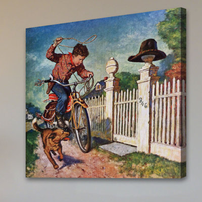 « playing cowboy » par amos sewell, reproduction d’art sur toile tendue