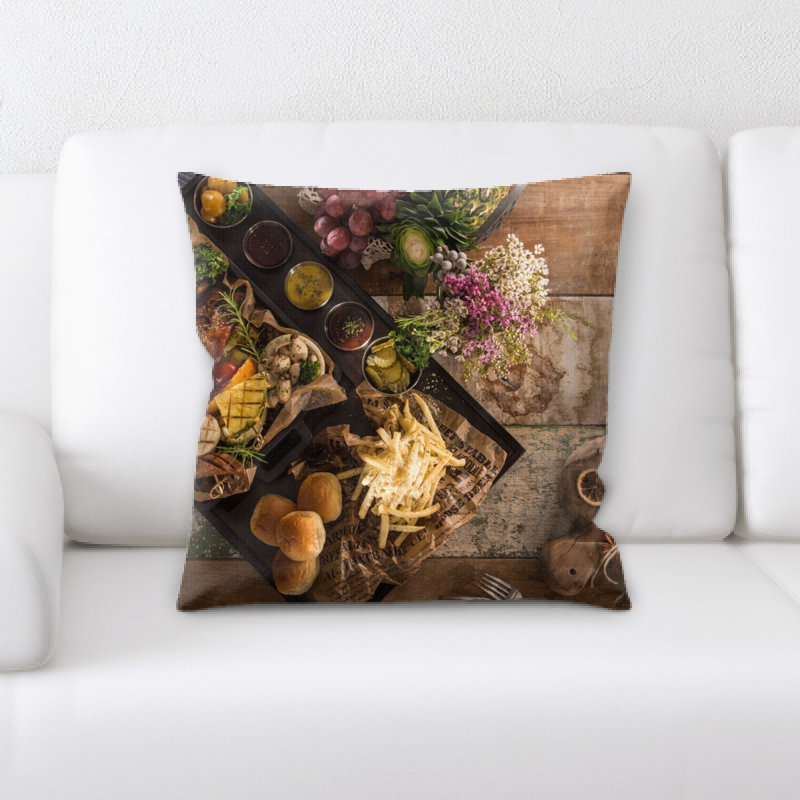 Coussin décoratif à plateaux