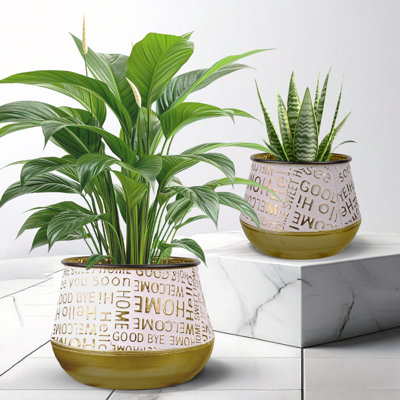 Mineko Indoor Planters 2 Pcs, 26" Large, 19" Small Pots for Houseplants