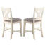 Ensemble de 2 chaises de comptoir avec dossier en X, blanc