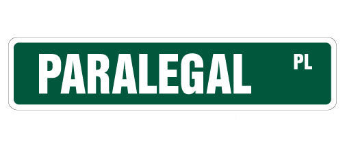 Plaque de rue parajuriste en plastique robuste 4 po x 18 po