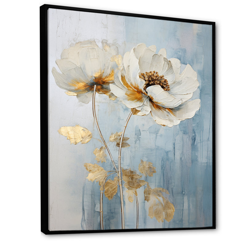 Ranunculus Radiance Treasure IV, Cadre flottant noir, H 44 po x l 34 po x P 1,5 po