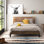 Base de lit plateforme en bois massif Kira