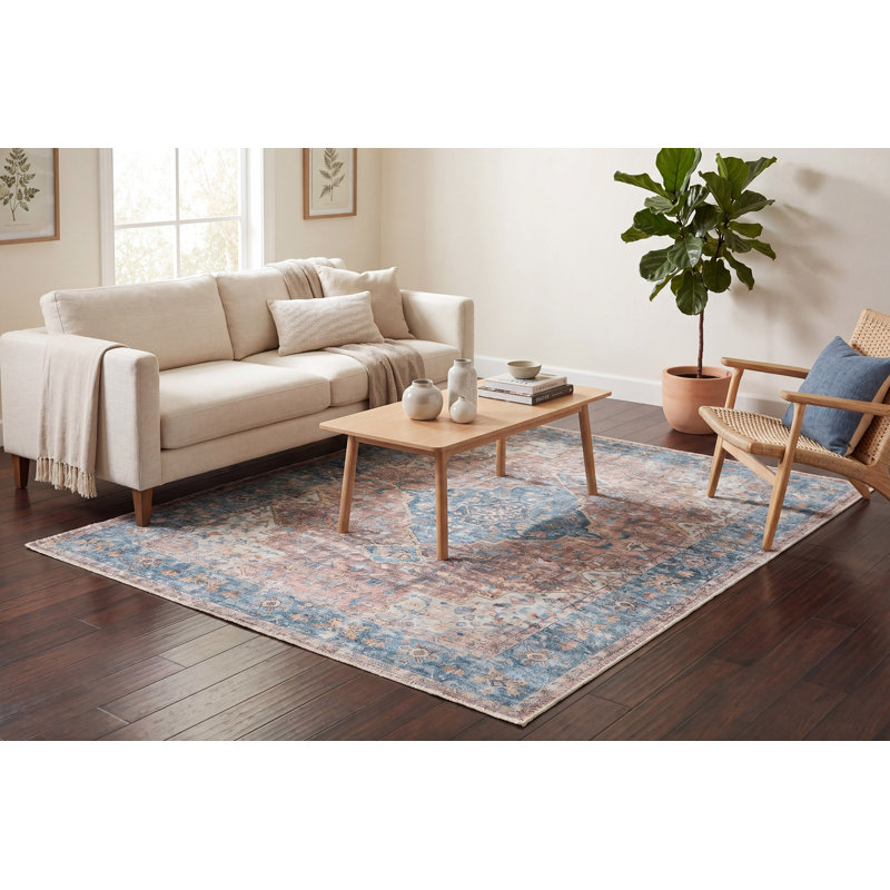 ELISE 3X5 6305-351 RED/BLUE/BEIGE, Rectangle 3' x 5'