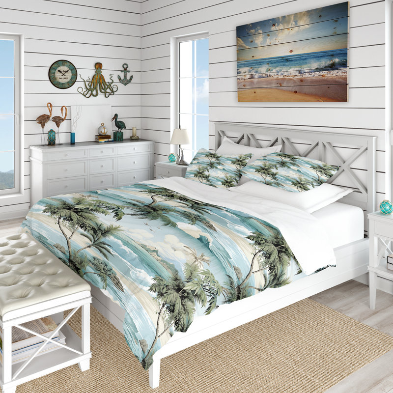 Literie Seaside Elegance II, Housse de couette pour très grand lit et 2 très
