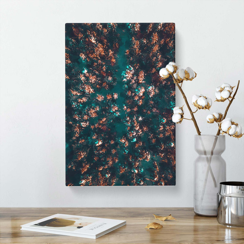 View of a Forest in Oslo Norway in Abstract - Wrapped Canvas, 91cm H x 60cm W x 3cm D