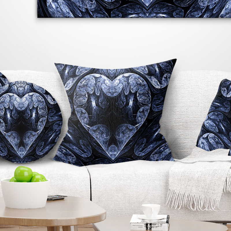 Coussin abstrait abstrait et mystique, 16 po x 1 po, Carré