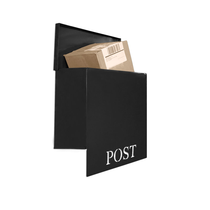 Black Metal Wall Mounted Waterproof Mailbox