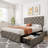 Bed Frame With 4 Storage Drawers, Linen Upholstered Platform Bed Frame With Headboard And Footboard-595089387-595089386