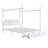 Queen Size Metal Canopy Platform Bed With Upholstered Headboard And Two Storage Drawers