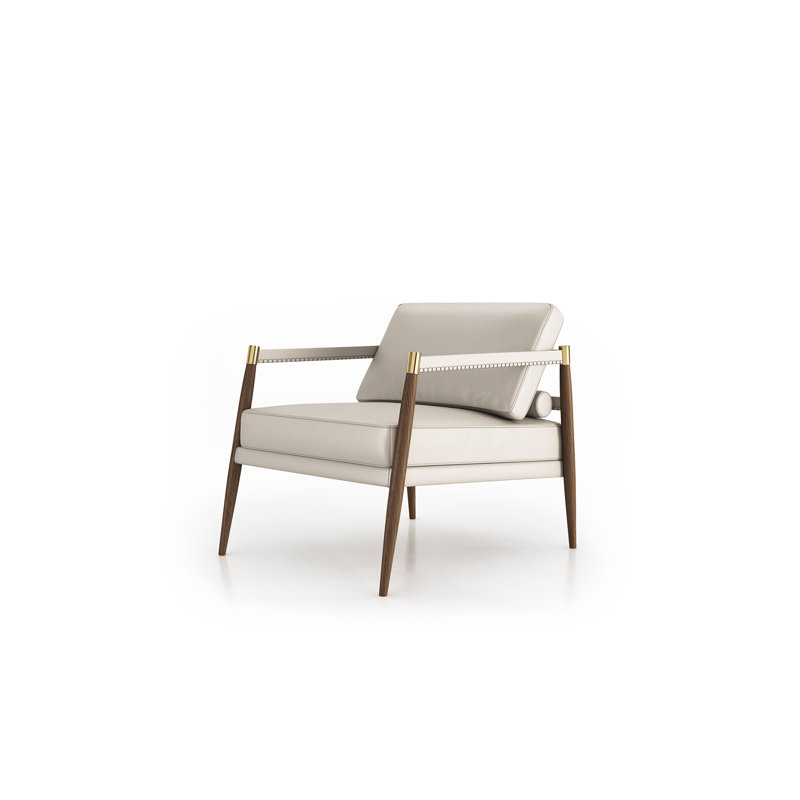 Fauteuil Jaunius en cuir opala