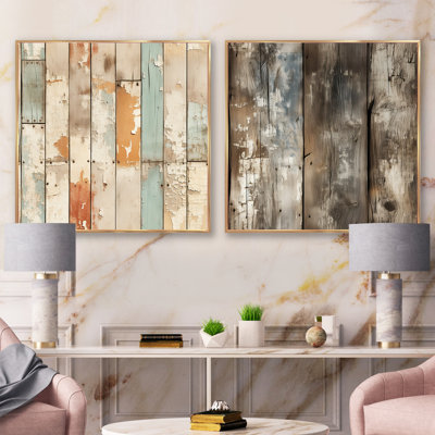 Mullen - Ensemble de 2 collages abstraits carrés