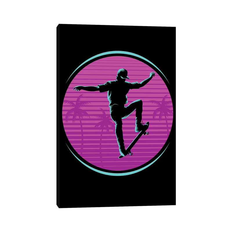 Retro Skate by Alberto Perez - Wrapped Canvas Print, 66.04 cm H x 45.72 cm W