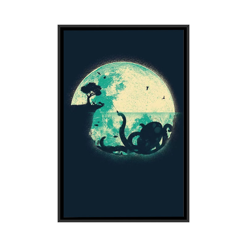 « the bige », impression sur toile tendue, H 26 po x l 18 po x P 1,5 po, Toile avec cadre noir, Pas de tapis