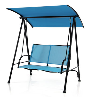 Naiomi 2 Person Porch Swing with Canopy