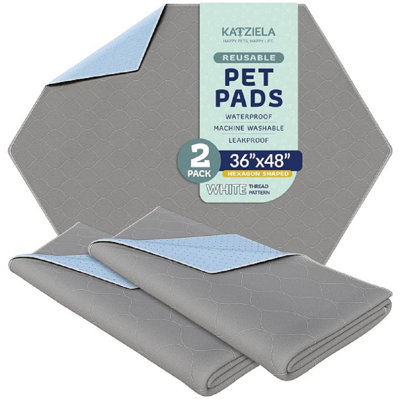 Katziela Reusable Pee Pad White Stitching