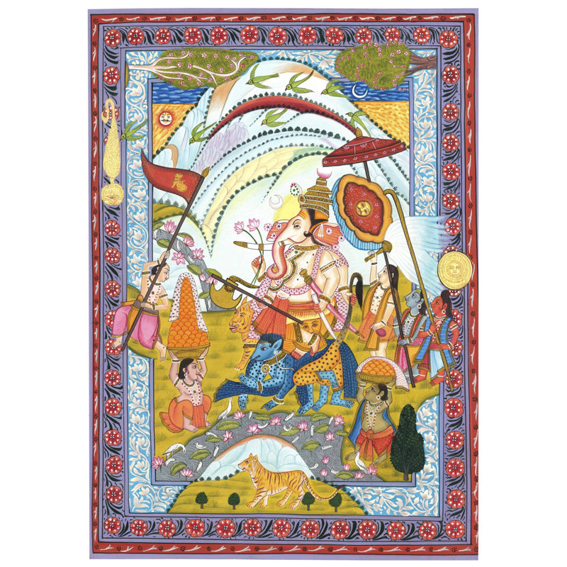 «Lord Ganesha Celebrating Festival» | Art par Sandeep sur papier aquarelle fait à la main