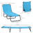 Folding Chaise Lounge Pool Chairs, Outdoor Sun Tanning Chairs With 5-Level Reclining Back, Steel Frame For Beach, Yard, Patio-2140254162-2140254164