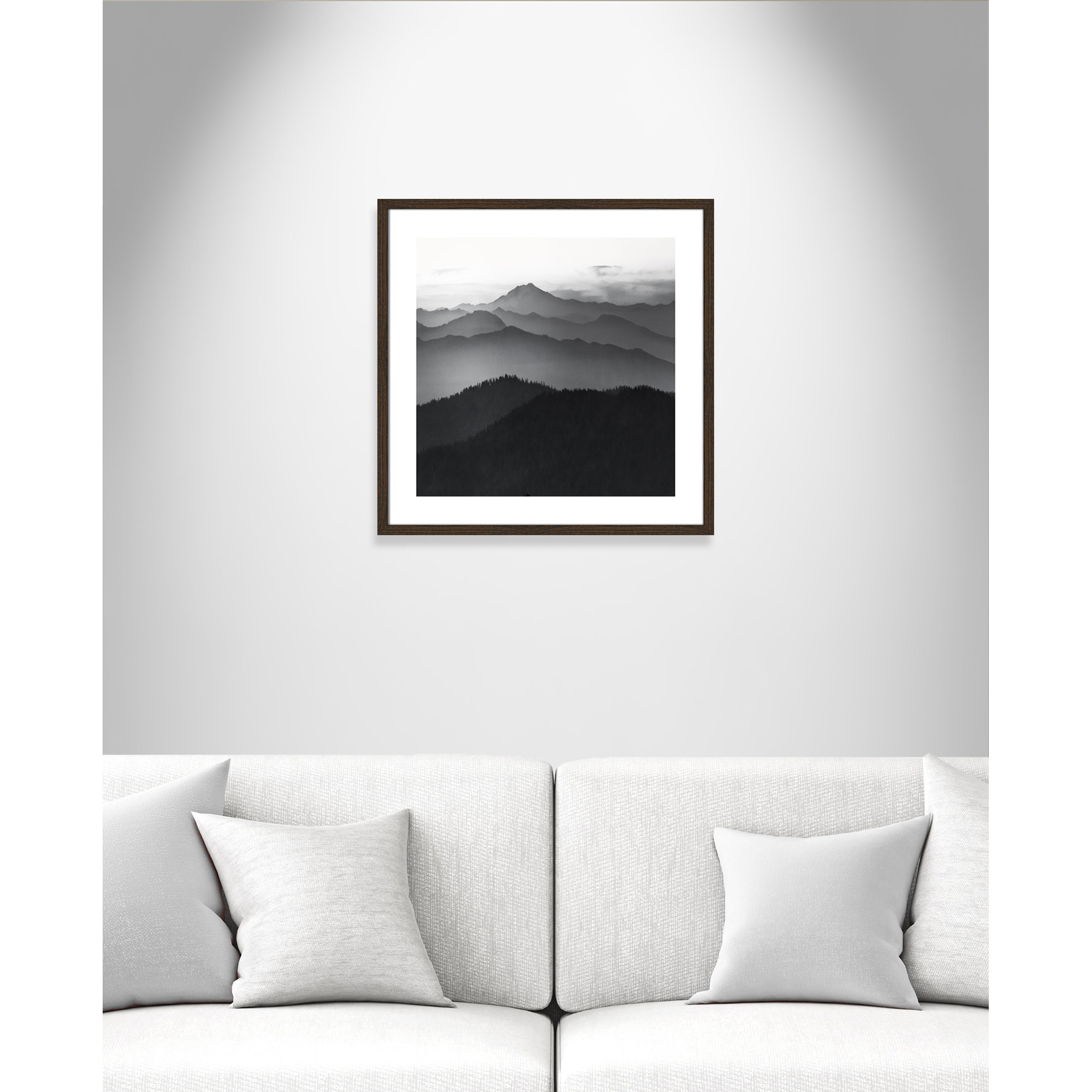 Cascades by Danita Delimont, 23.5" H x 23.5" W x 0.75" D, Walnut Framed